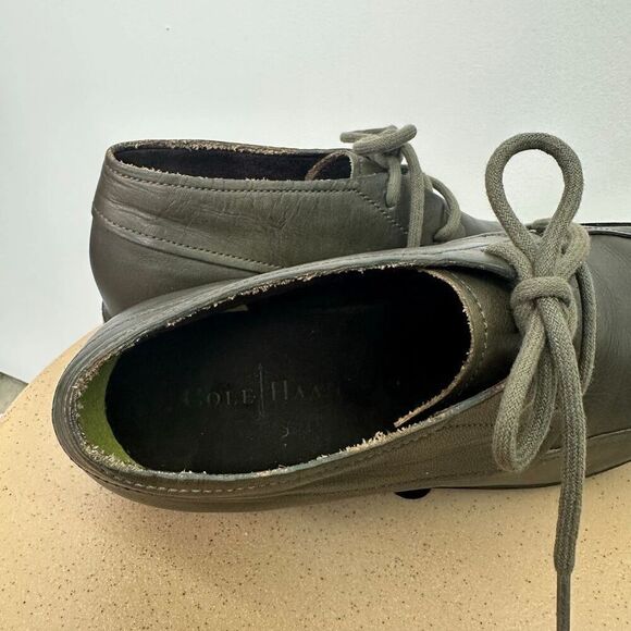 Cole Haan Men’s Oswego II Eye Olive Green Leather Lace Up Chukka Boot main image 4